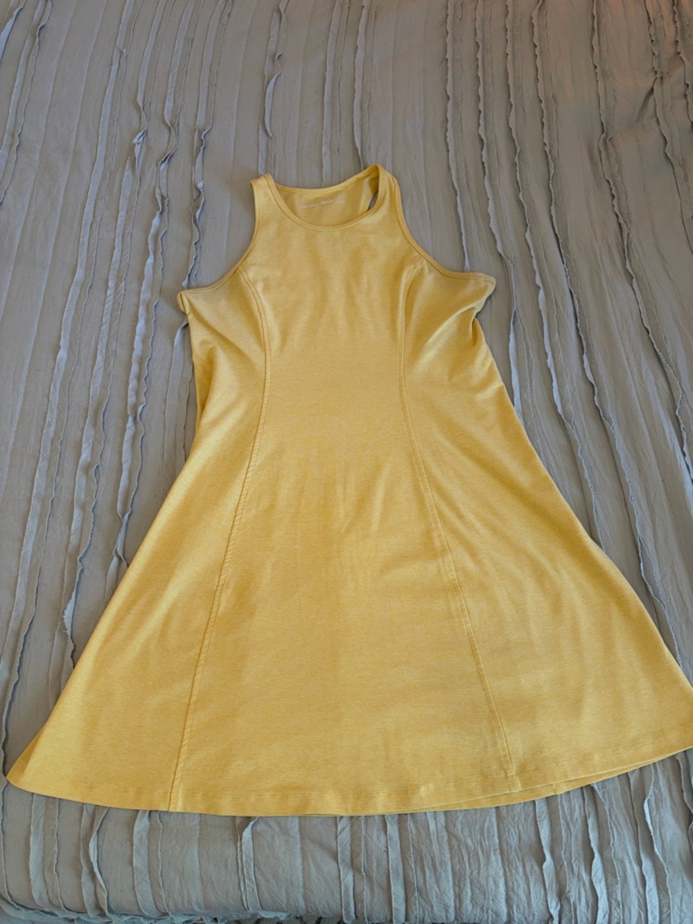 Outdoor Voices Heathered Butter Yellow Athena Dress | Size XL